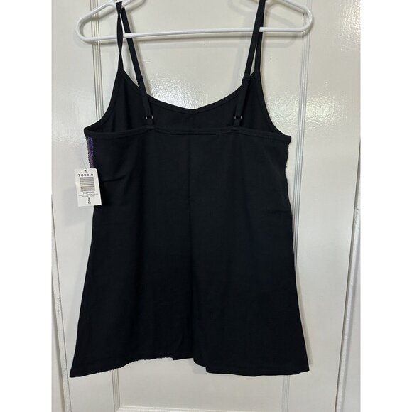Torrid Purple Sequin Front Foxy Cami Tank Top Size Large (0) - Picture 5 of 7